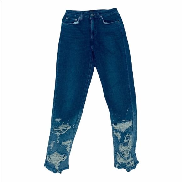 Edwin Brittany Destroyed Jeans 27 Ripped Edgy - Picture 7 of 16